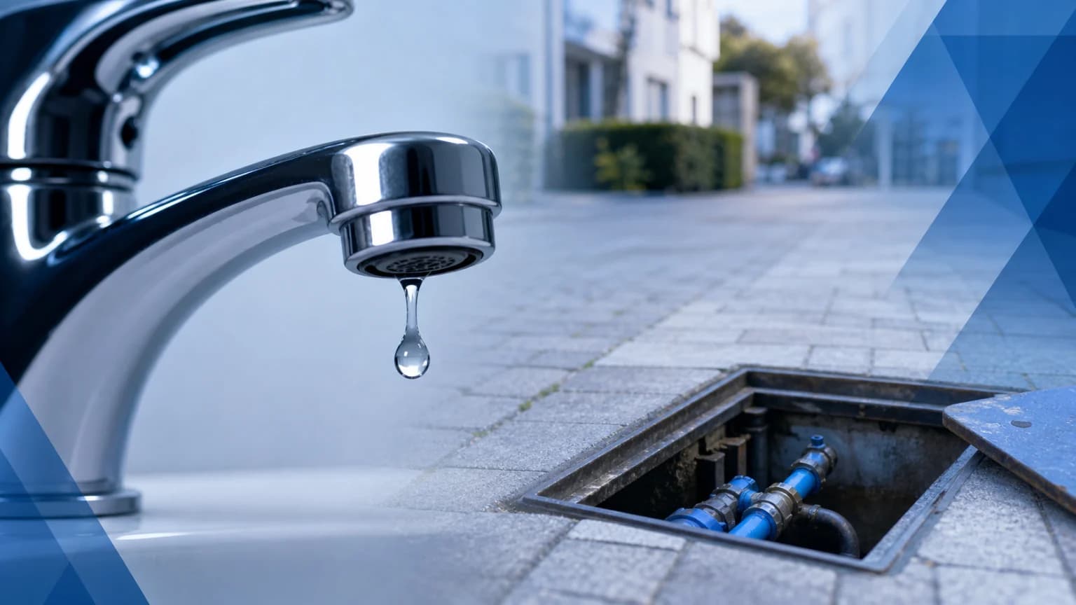 Vollsperrung des Stadtwegs wegen Wasserrohrbruch