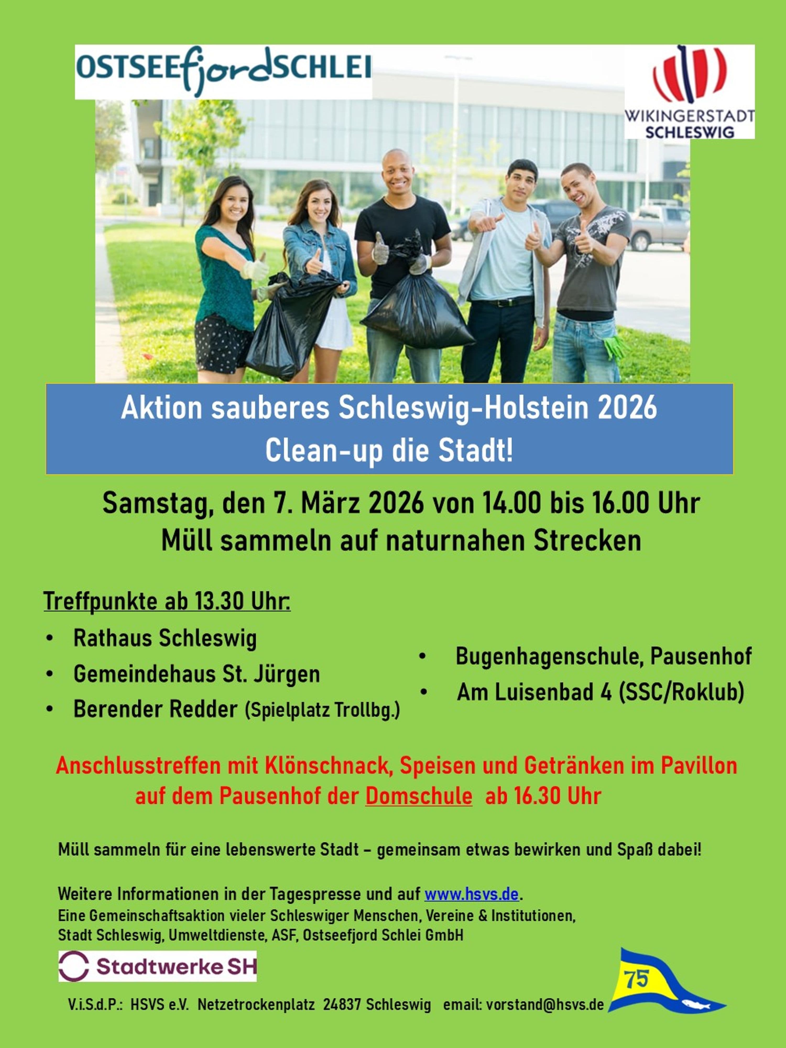 Schleswig räumt auf: Mach mit am 7. März!
