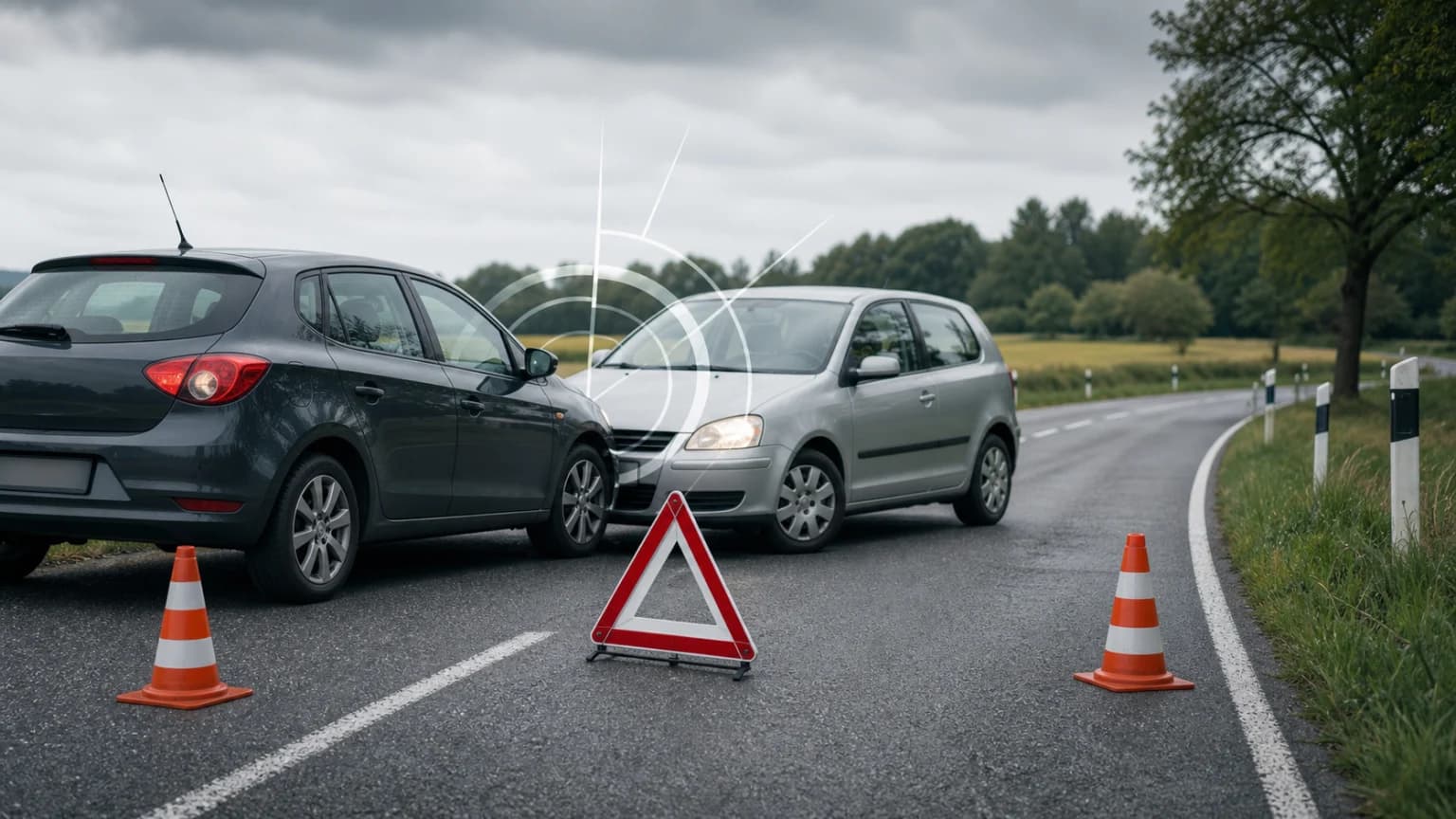 Unfallflucht in Husum: Wer kennt den orangeroten VW Polo?